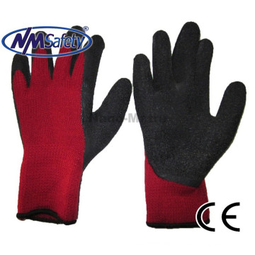 NMSAFETY Acryl-Liner mit Windel getauchten Latex-Handschuhen an Handfläche und Daumen Arbeitshandschuhe Wintereinsatz